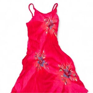 Pineapple Moon Dress with Floral Embroidery